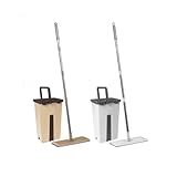 Wintem - Mopo Wash Bodenwischer mit Eimer 8 l mit doppeltem Tank, 360 ° drehbarer Bürstenkopf für alle Oberflächen, ideal für Enge Räume, einfach zu bedienen und zu reinigen