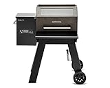 FLAME ROCK Elektro Pellet Smoker Grill 55, mit automatischer Temperatursteuerung, Thermometer im Innenraum, 2 Fleischthermometer, 2 Grillroste, großer Vorratsbehälter, Leistung: 220-270 W