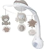 Infantino 3-in-1 Projector Musical Mobile in Grau – Mobile, Tisch- & Kinderbettlampe und Sternprojektor für Babys – Mit beruhigenden Melodien und Naturgeräuschen