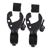 Kisangel 2 Stück Fahrradlicht Halterung Kunststoff Drehbar Fahrradlampenhalterung für Mountainbike und Rennrad Leicht Stabil Schnelle Montage Zubehör für Outdoor Radfahren