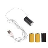 Greabuy USB-auf-C-Zelle und LR14-C-Batterie, USB-Netzteil, ersetzt 4,5 V 3 V LR14 C-Zelle