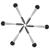 NOLITOY 6 Stück Make Up Schwamm für Augenbrauen und Wimpern Doppelseitiger Applikator mit Stabilem Griff Schwarz Silber Make Up Tools für Frauen und Mädchen