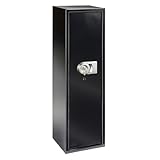 Burg-Wächter Waffenschrank für 5 Langwaffen, mit Schluessel, Widerstandsgrad 0, Einbruchsschutz, Schwarz, 105 kg, Ranger N 5 S