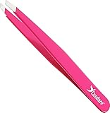 Candure Pinzette Augenbrauen Zupfen Pinzetten Profi Edelstahl Präzisionsspitze Pinzette Splitter Schräg zum Augenbrauen Zupfen Gesichts und Eingewachsene Geeignet für Herren & Damen Haare 1 Stück