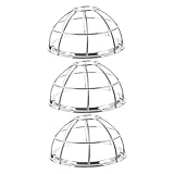 NUOBESTY 3 Stück Rauchsensor -Netzabdeckung Feuersprinklerschutz Schutzhülle für Sprinklerköpfe Abdeckungen für Sprinkler-Kopfschutz Rostfreier Stahl Silver