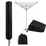 TayBong Schutzhülle für Wäschespinne, 420D Oxford wasserdichte Abdeckung mit Reißverschluss, Schutzhülle für Leifheit (180x18x18cm), Universell kompatibel mit Brabantia und Vileda!