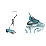 Gardena Classic Spindelmäher 330: Handrasenmäher mit 33cm Arbeitsbreite & combisystem-Kunststoff-Verstellbesen