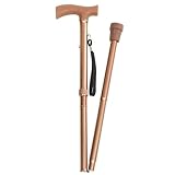 HEMOTON Faltbarer Gehstock Höhenverstellbare Gehhilfe für Senioren Leicht und Tragbar für Reisen und Täglichen Gebrauch Ergonomischer Griff Rutschfester Gummifuß