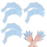 3 Paar Schwimmhäute für die Finger, Schwimmhandschuhe, Silikon Handschuhe, Webbed Handschuhe, Hochelastisch, Handpaddel, Trainingshandschuh, Schwimmflossen für Erwachsene (L,Blau)