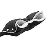 Kinderwagen Zubehör, Kinderwagen Handwärmer, Handmuff mit Fleece Innenseite,Hält die Hände im Winter Warm, Wasserdicht, Universalgröße Handwärmer für Kinderwagen, für Kinderwagen(Schwarz)