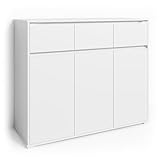 Vicco Sideboard Ruben, Weiß, 120 x 101 cm mit Schubladen