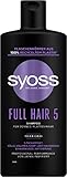 Syoss Shampoo Full Hair 5 (440 ml), Volumen Shampoo für dünnes und plattes Haar, Haarshampoo mit 5-fach-Effekt für volleres Haar, vegane Formel mit Amino-Komplex