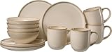 Frühstücksservice Olivia, 12-teilig, Beige