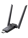 UGREEN WLAN Stick AC1300 WLAN Adapter PC Dualband (5GHz/2,4GHz), WiFi Adapter PC mit Dual-5dBi-Antennen WPS-Taste, Plug & Play unter Windows 10/11, unterstützt Windows, MacOS, Linux