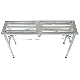 CHICIRIS Präzise Verstellbare Klappbare Arbeitsplattform, Aluminiumgerüst, Trittleiterbank Zum Reinigen und Reparieren, Verzinkt, 47,2 X 11,8 X 35,4 Zoll, 1 Verstellbare Arbeitsplattform