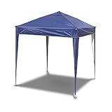 SANHENG Pavillon 3x3 WASSERDICHT, Faltpavillon wasserdicht, Partyzelt schnellaufbau Gartenpavillon Pop Up Zelt Sonnenschutz Stahlgestell (Blau,3x3 m ohne Seitenteile)