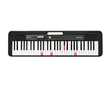 Casio LK-S250 CASIOTONE Leuchttastenkeyboard mit 61 anschlagdynamischen Tasten im Piano-Look mit Begleitautomatik und Mikrofoneingang, schwarz