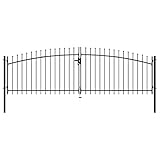 Willood Doppelflügel Gartentor mit Speerspitzen 400 x 150 cm