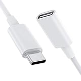 Stouchi USB C Verlängerungskabel für Magsafe Ladegerät Typ C Verlängerung für Stecker/Buchse 9V 3A für Mag safe 480Mbit/s Datenübertragung Kompatibel mit Magsafe Charger iPhone 16/15/14/13 1M-Weiß