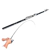 Angelrute aus Kohlefaser, ultraleicht, kompakt, Reise-Angelzubehör für Barsch, Lachs, Forelle
