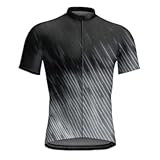 Mateju Radtrikot Herren Top, Fahrradbekleidung Atmungsaktive Schnelltrocknend, Fahrradtrikot Herren Kurzarm Elastische Radtrikot Rennrad Trikot Fahrrad Outdoor (Grau,3XL)