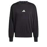 Adidas Men's Essentials FEELCOZY Fleece Sweatshirt, Black/White, L