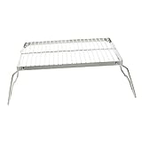 DOITOOL Klappbarer Edelstahl Barbecue Grill mit Stabilem Grillrost Tragbar und Langlebig für Outdoor Camping Picknick Lagerfeuer und Holzkohlegrill Einsatz