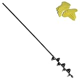 Garten Spiralbohrer Ø50mm Länge600mm Garten Schnecken,Erdbohrer für Bohrmaschine,Pflanzbohrer,Garten Bohrer,Pflanzbohrer für Akkuschrauber,Bodenbohrer Blume Pflanzgefäße Schnecke zum Löcher Graben