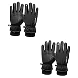 SOLUSTRE 2 Paar Handschuhe Winddicht Ski-Fäustlinge warme Fäustlinge thermohandschuh Thermal Gloves herrenhandschuh ski Gloves glovee ski handschuh warm Gloves fäustel Fahrradfäustling Samt