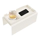 Couch Ablage, Sofa Tablett, Sofatablett Armlehne Aus Silikon Mit Getränkehalter, Couch Tablett rutschfest Sofa Armlehne Ablage Für Fernbedienung, Snacks, Handy, Tassen