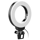 VILLCASE 1Satz LED Ringlicht Dimmbar für Videokonferenzen Beauty Leuchte für Computer Vlogging Live Streaming USB Betrieben Lichtmodi für Beleuchtung