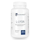 FürstenMED® L-Lysin Kapseln Hochdosiert - 1500mg Pflanzlich fermentiertes L-Lysin pro Tagesdosis - 120 Kapseln, Laborgeprüft, Vegan & Ohne Zusatzstoffe