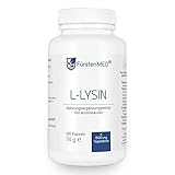 FürstenMED® L-Lysin Kapseln - 1500mg L Lysine Aminosäure Lysin Hochdosiert & Pflanzlich fermentiert - 120 L Lysin Kapseln Hochdosiert - Vegan und Ohne Zusatzstoffe