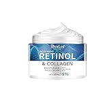 Retinol Collagen Gesichtscreme, Anti-Aging Straffende Creme für Hals und Dekolleté, Tag & Nacht Feuchtigkeitscreme für Frauen und Männer, alle Hauttypen, 35 ml