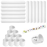 vcsjw 25 Stück Schnapparmband,Klatscharmband,DIY Leer Slap Schnapparmbänder Set,Blanko Schnappband für Malerei Graffiti Schmücken Party Kunsthandwerk - Weiß