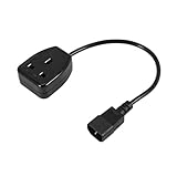 Agmoctz IEC320 C14 eine UK BS1363A Steckdose, IEC C14 Stecker eine UK 3Pin Buchse Buchse Power Adapter Kabel für PDU USV (0,)