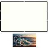 Projektor-Leinwand, Leinwand Beamer, Tragbarer HD-Projektorbildschirm, Faltbare Projektionswand, 180° Grad Betrachtungswinkel für das Heimkino der Indoor School im Freien (132cm(W) × 75CM(H)) 16:9