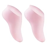 LNQ LUNIQI Damen Silikon Socken Füße 35-43, 1 Paar Männer Feuchtigkeitsspendende Gel Socken, Wasserdicht Hornhaut Silikon Feuchtigkeitssocken für Fußpflege, Rosa