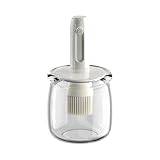 Poo4kark Glasölflasche mit Pinsel, Küche zum Kochen, Grillen, Nieselregen Begießen, Hochtemperatur-Aufbewahrungsflasche (A, One Size)