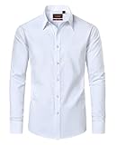 DEMEANOR Hemd Herren Langarm Business Hemd Herren Regular Fit Baumwolle Bügelfreie Hemden Freizeithemden