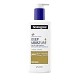 Neutrogena Norwegische Formel Deep Moisture Bodylotion(250 ml), sofort einziehende Körperlotion für 72h Feuchtigkeit, nicht fettende Lotion mit Glycerin,Pro-Ceramiden & Mandelöl für trockene,raue Haut