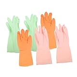 SOLUSTRE 3Paare Wiederverwendbare Geschirrspülung Latex Und Rutschfeste Reinigungshandschuhe Für Hausarbeit Spülmaschinenfest