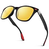 LINVO Polarisierte Sonnenbrille Herren Damen, Retro Dunkle 100% UV Schutz für Autofahren Angeln Laufen