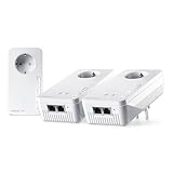 devolo Magic 2 WiFi 6 Next Multiroom Kit, WLAN Powerline Adapter, bis zu 3.000 Mbit/s über Wi-Fi 6, Mesh WLAN Steckdose, 2X Gigabit LAN, weiß
