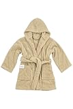 Meyco Baby Kinderbademantel Frottee - Größe 86/92 - Babyhandtuch - 100% Baumwolle - Oeko Tex zertifiziert - kuschelig weich - feuchtigkeitsabsorbierend & schnell trocknend - Uni - Sand