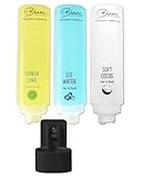 Blanc HYGIENIC Dusch- und Haarshampoo STARTER- Kit 3x425ml verschied. Düfte mit schwarzer Wandhalterung HOTELSERIE