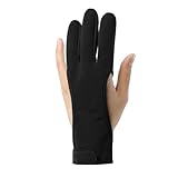AEKZOX 1 Stück Traditioneller Bogenschießen Handschuh 3 Finger-Schutz Handschuhe für Kinder-Jugend-Erwachsen-Anfänger Bogenschießen Zubehör Schießhandschuh
