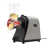 1000W Elektrischer Käsereibe, Gemüseschneider Reibe für Gemüse mit 5 Trommelklingen, Elektrische Gemüsehobel