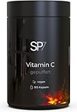 SP7 Vitamin C Kapseln Gepuffert [HOCHDOSIERT] - 90 Kapseln veganes Vitamin C je 1000mg pro Tagesdosis - Vitamin C gepuffert pflanzlich fermentiert & pH-Wert neutral - Laborgeprüft