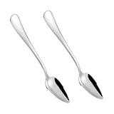 Dreamil Grapefruitlöffel 2 Stück Obstlöffel Edelstahl Kiwilöffel Spülmaschinenfest mit Gezacktem Rand Dessertlöffel Fruchtlöffel für Babynahrung